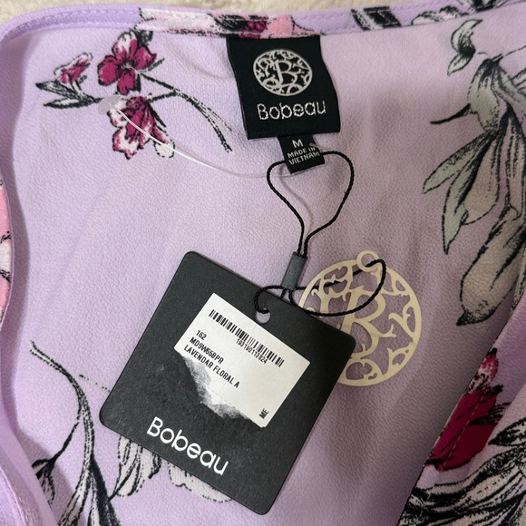 BOBEAU Lavender Floral Ruched Long Sleeve Dress - Picture 13 of 14